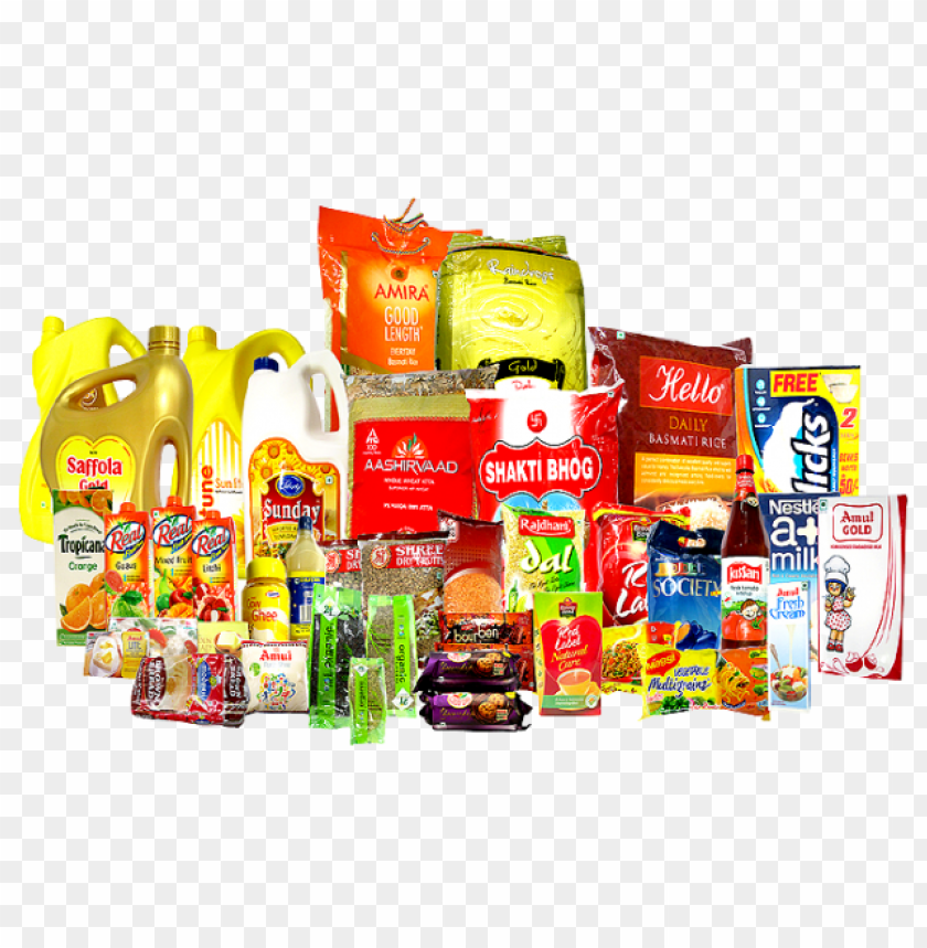 snacks, rice, cooking oil, fruit juices, instant noodles, biscuits, basmati rice