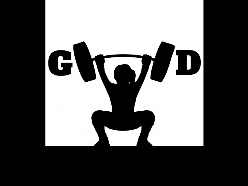 Gym Sport Barbell Text Background