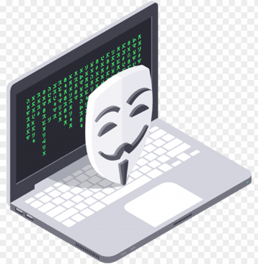 laptop, mask, technology, digital, cybersecurity, hacking, anonymity