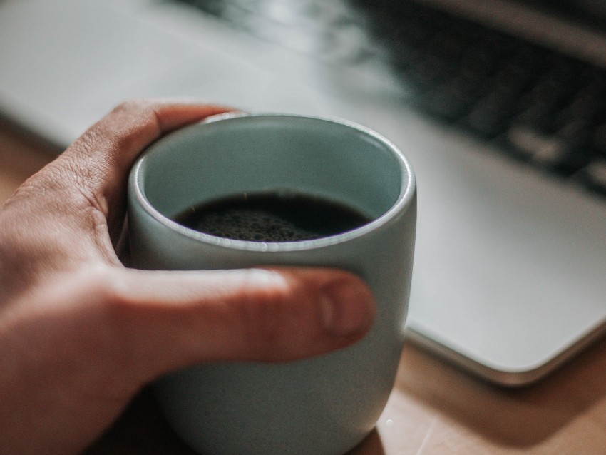 hand, cup, coffee, drink, blur