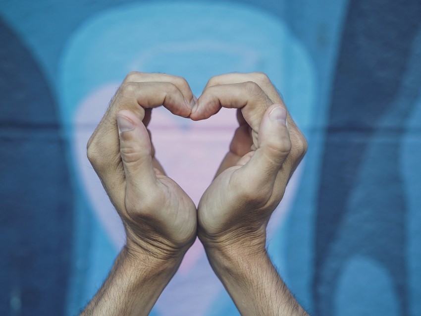 Hands Heart Gesture Symbol Love Background