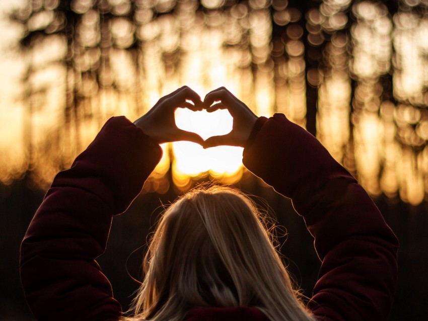 hands, heart, sunset, love, sunlight