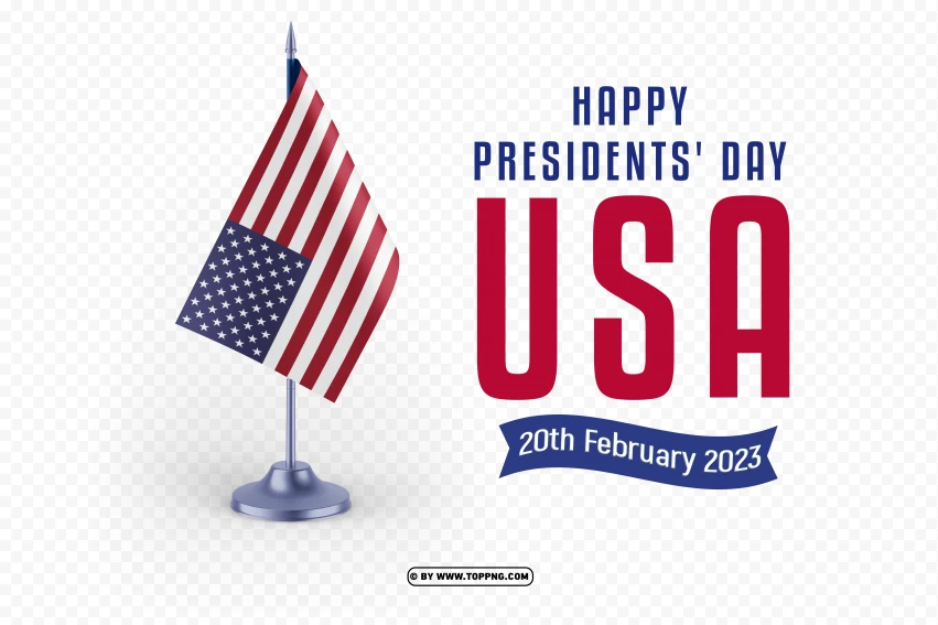 Happy Presidents Day 2023 Usa Flag PNG Transparent Background