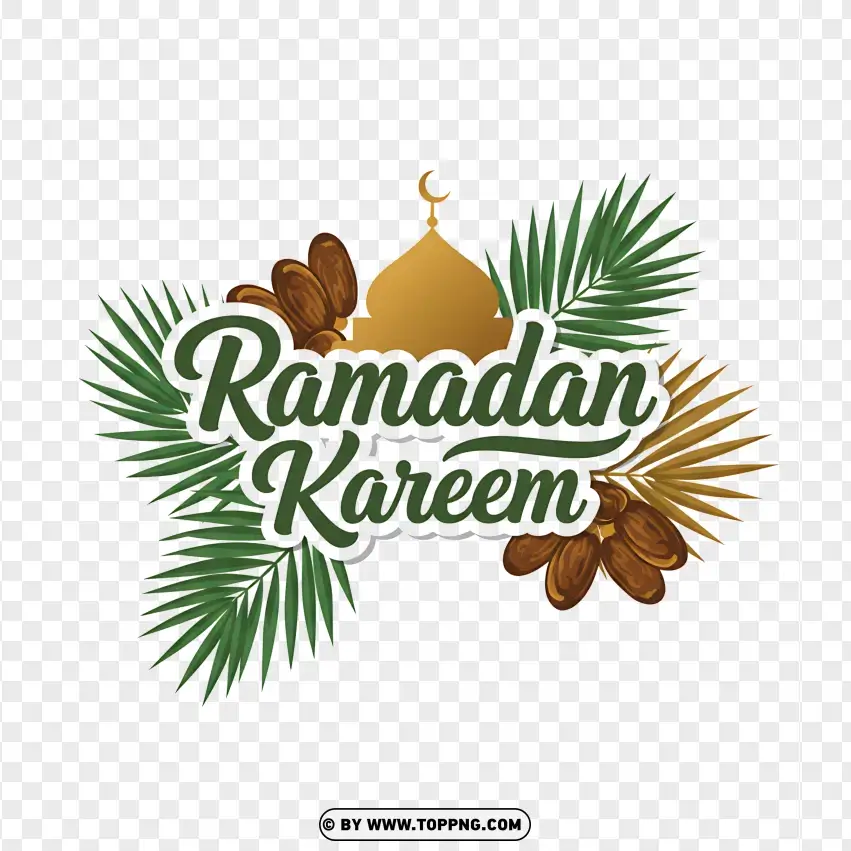 Ramadan Kareem Palm Leaves PNG Transparent Background