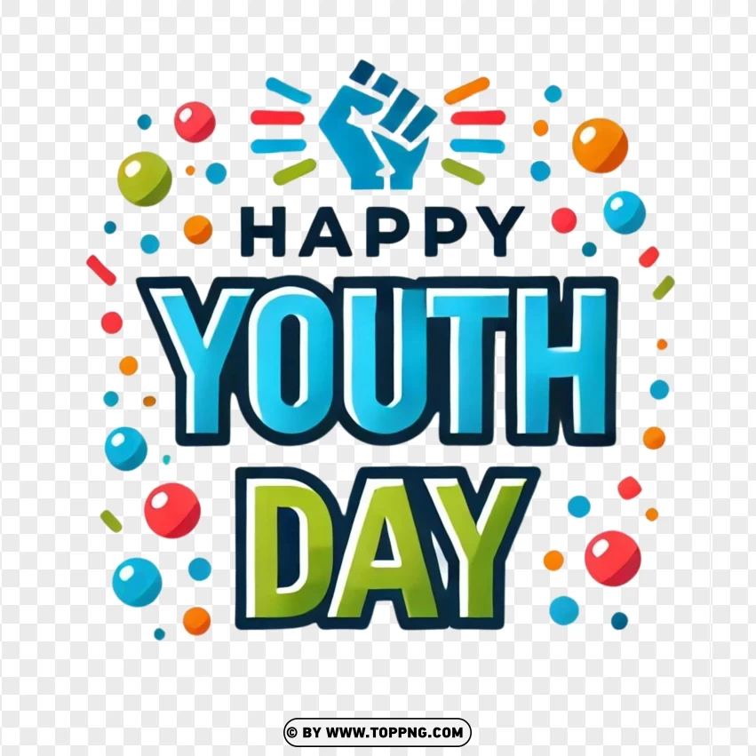 Happy Youth Day Logo Graphic PNG Transparent Background