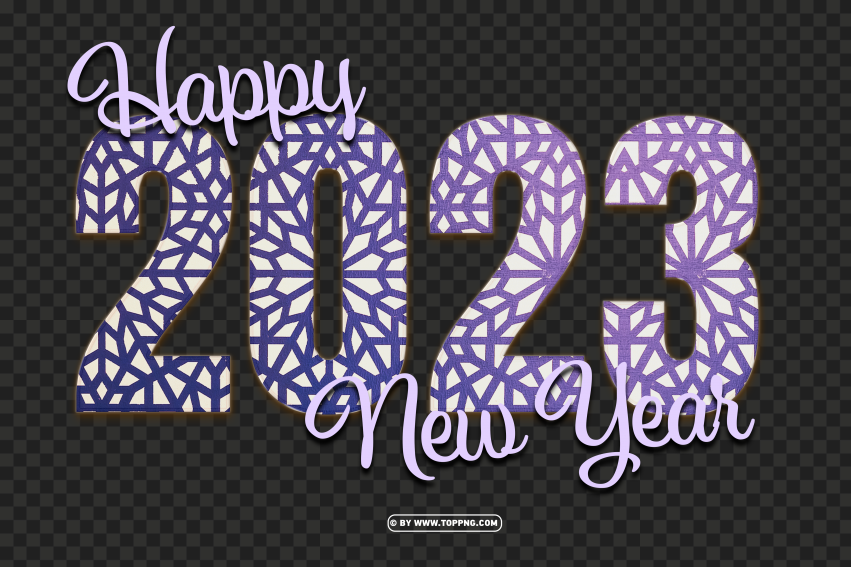 Hd 2023 Happy New Year With Ornament PNG Transparent Background