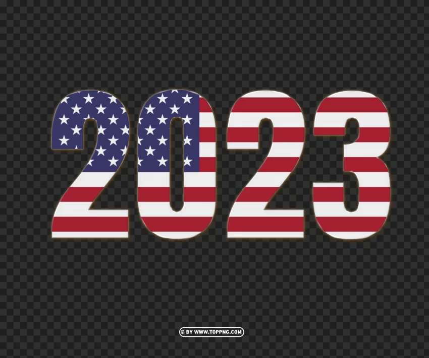 2023 Usa Flag PNG Transparent Background