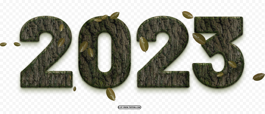 Hd 2023 Text Effect Style Tree Wood Design PNG Transparent Background