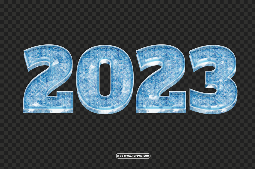 Hd 3d 2023 Snow Text Effect Design PNG Transparent Background