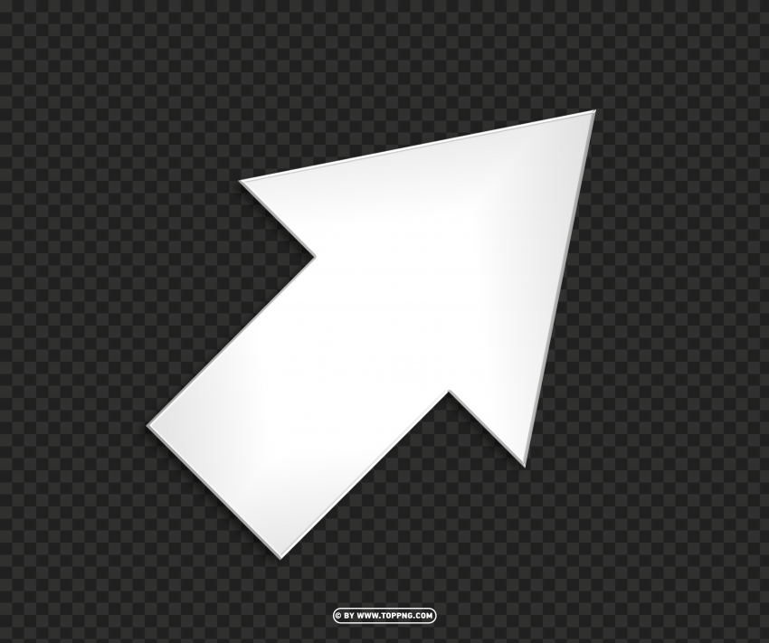 Hd 3d Silver Arrow Up Left No PNG Transparent Background