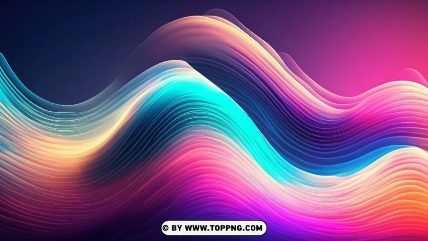 Hd Colorful Abstract Wave Lines In 4k Wallpaper PNG Transparent Background