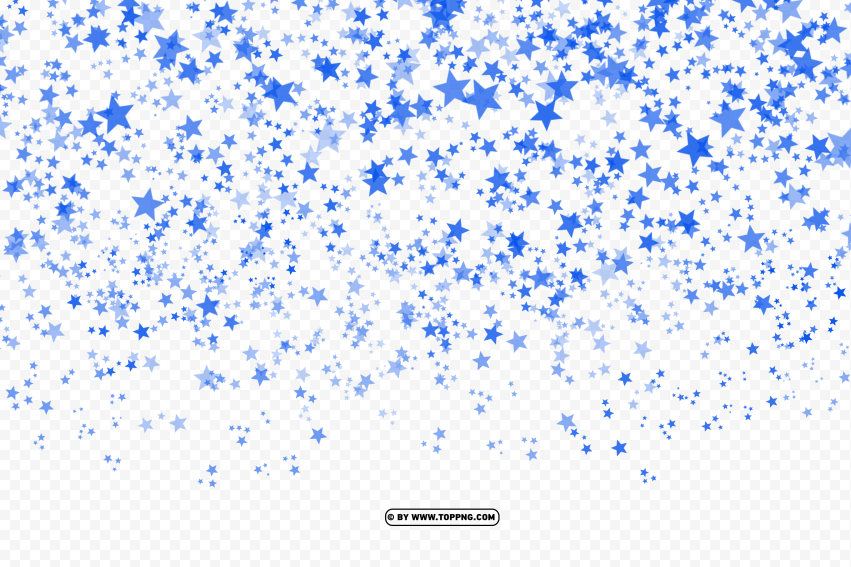 Hd Confetti Blue Star PNG Transparent Background