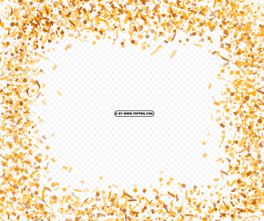 hd confetti gold elegant border frame png , Confetti png,Confetti png transparent,Png confetti,Transparent background confetti png,Transparent confetti png,Party confetti png