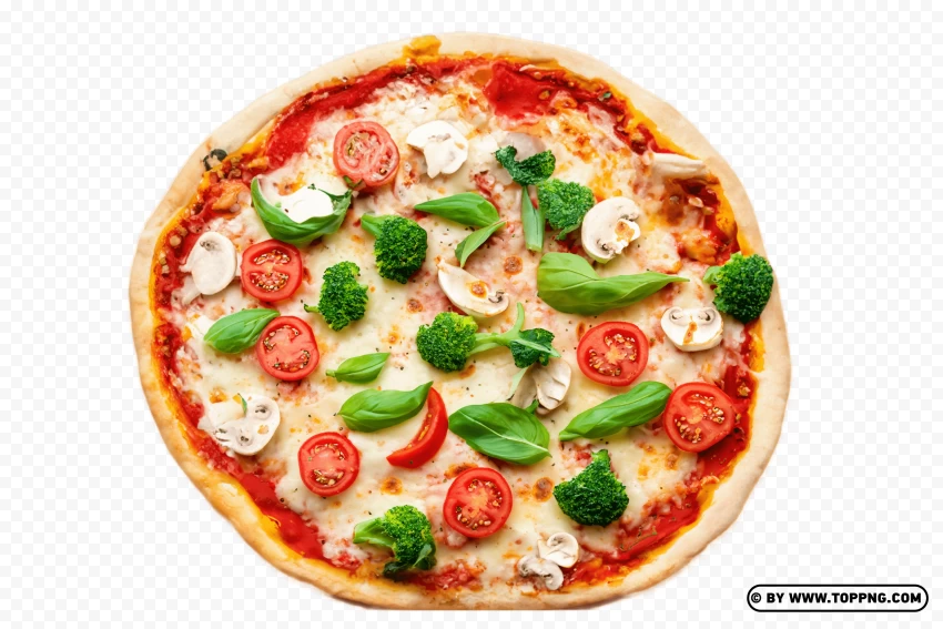 Hd Fresh Vegetable Pizza Italian PNG Transparent Background