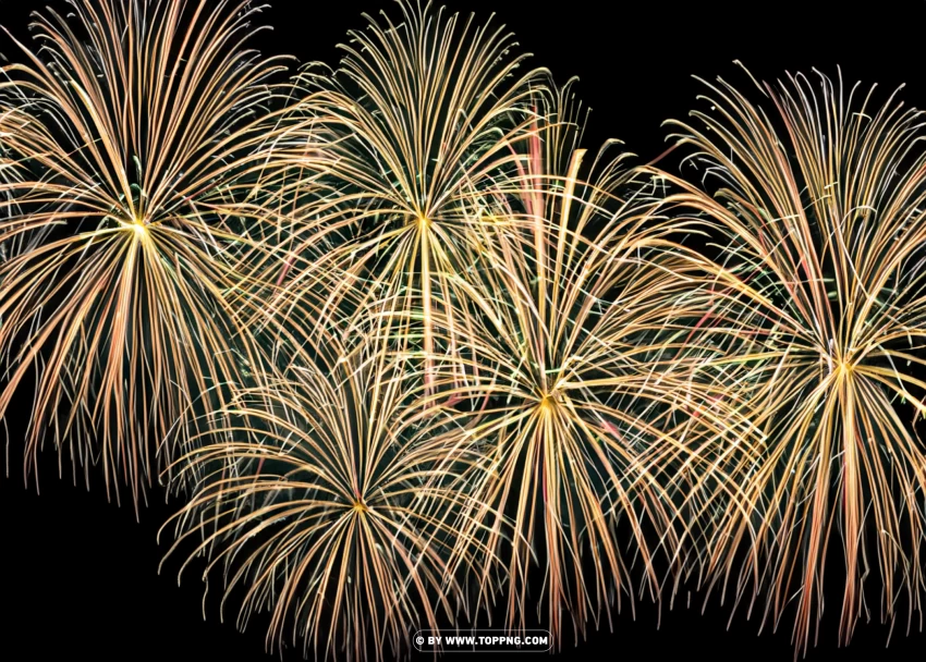 Hd Gold Firework Celebrating In Radiant Splendor PNG Transparent Background