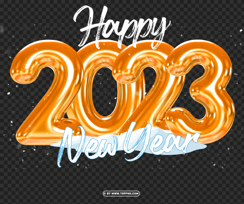 hd golden 2023 happy new year snowy design png image,New year 2023 png,Happy new year 2023 png free download,2023 png,Happy 2023,New Year 2023,2023 png image