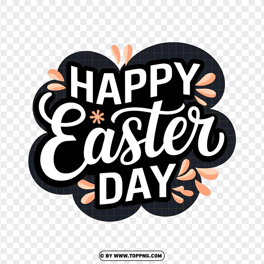 Hd Happy Easter Egg Calligraphy PNG Transparent Background