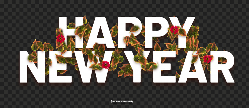 Hd Happy New Year Autumn Elegant Style Design PNG Transparent Background