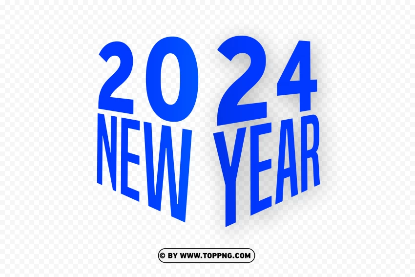 Hd Blue 2024 Flat Corner Design PNG Transparent Background