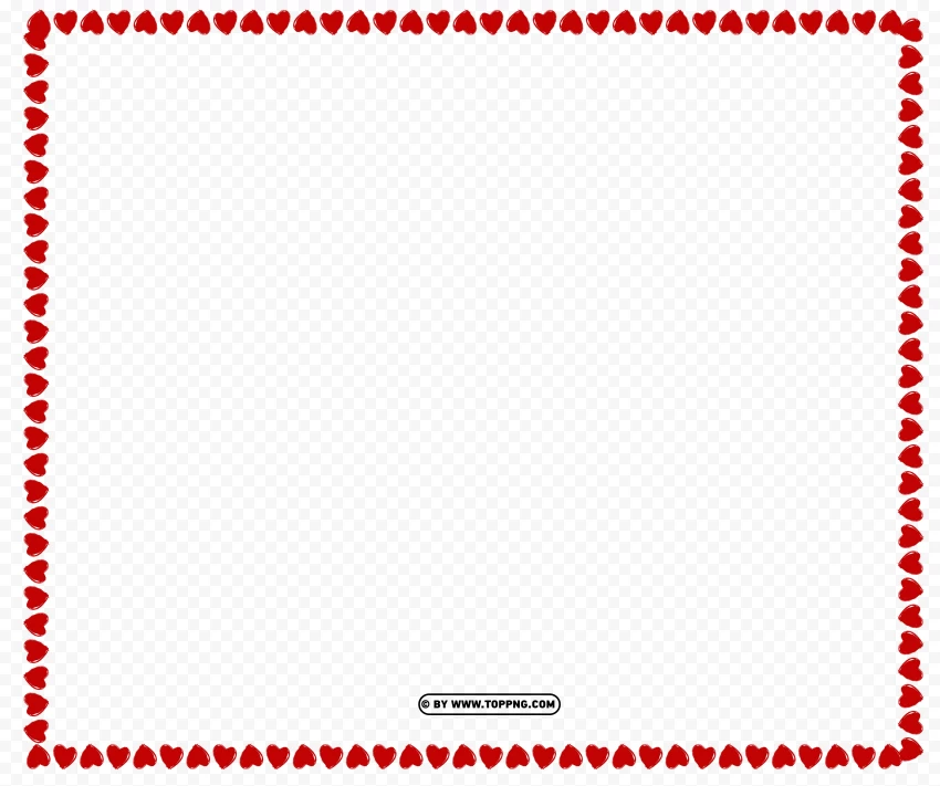 Hd Valentines Love Border PNG Transparent Background