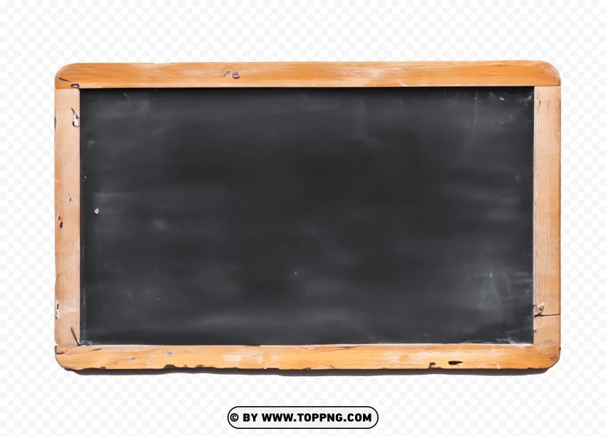 Empty Blackboard With An Old Wooden Frame PNG Transparent Background