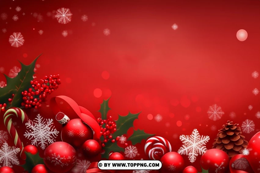 Hd Red Christmas Images Free Download PNG Transparent Background