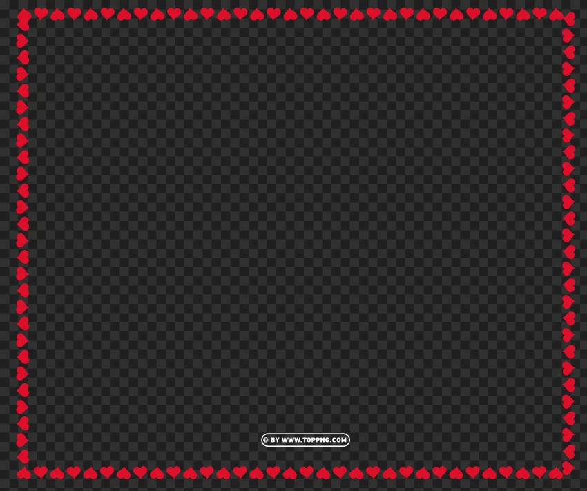 Hd Red Heart Borders For Valentines PNG Transparent Background