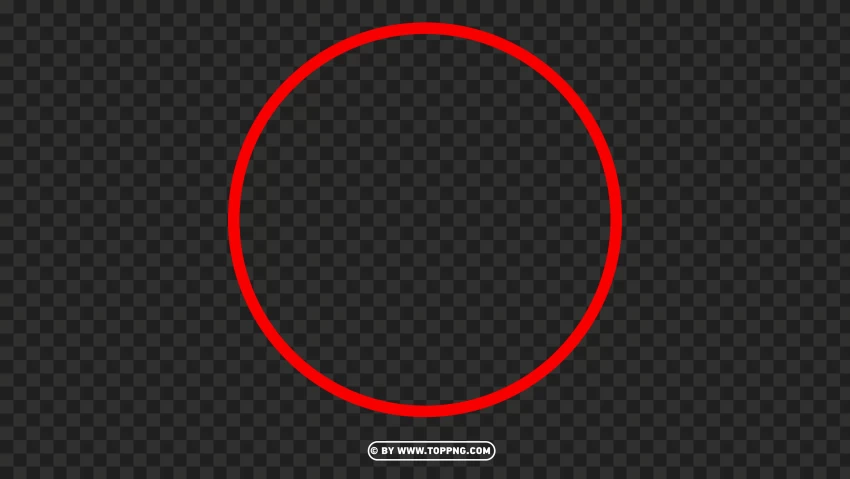 Hd Red Outline Circle PNG Transparent Background