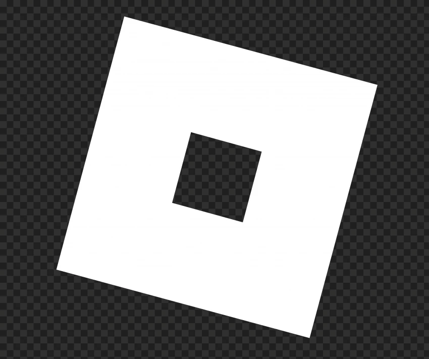 Hd Roblox White Symbol Logo With PNG Transparent Background