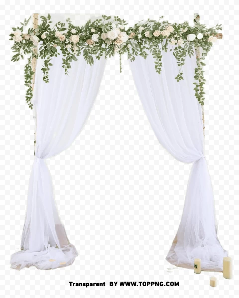 Hd Romantic Decorated Wedding Door PNG Transparent Background