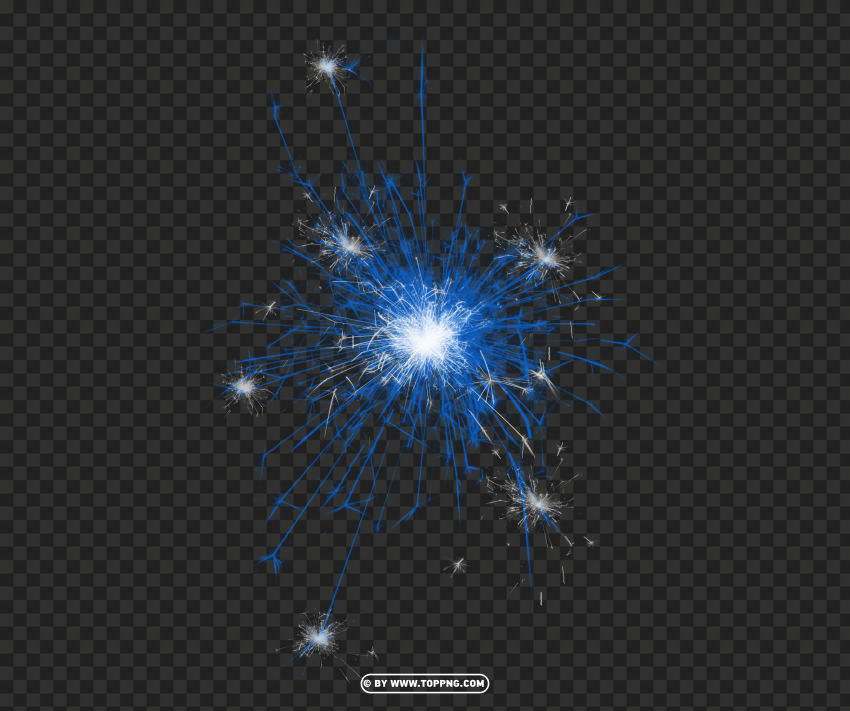 Hd Sparkler Blue Design Free PNG Transparent Background