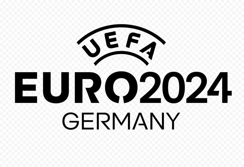 Hd Uefa Euro Cup 2024 Black Logotype PNG Transparent Background