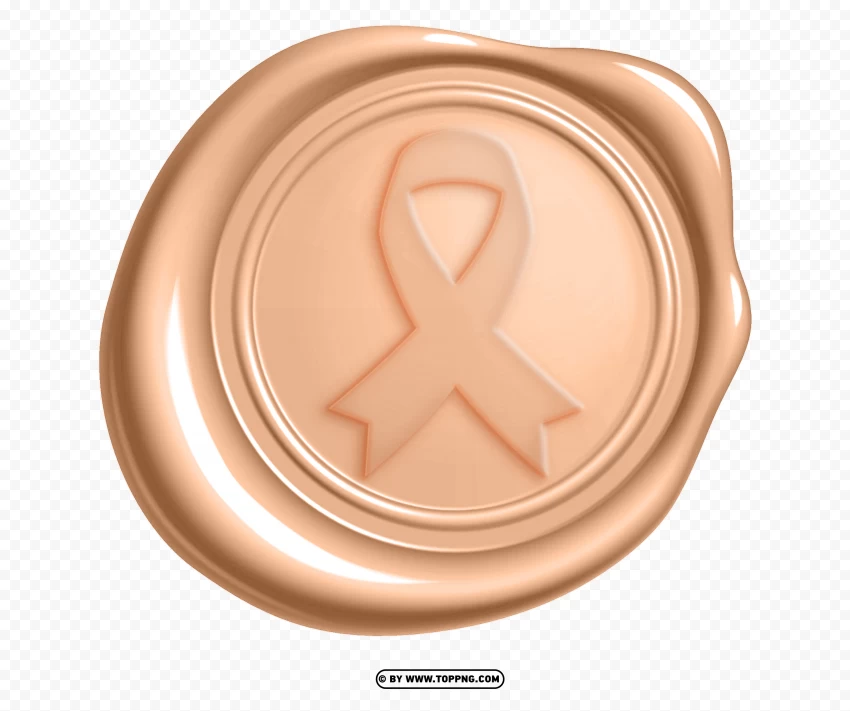 Hd Uterine Cancer Ribbon Wax Logo Sign PNG Transparent Background