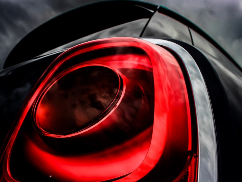 headlight, car, red, black, light