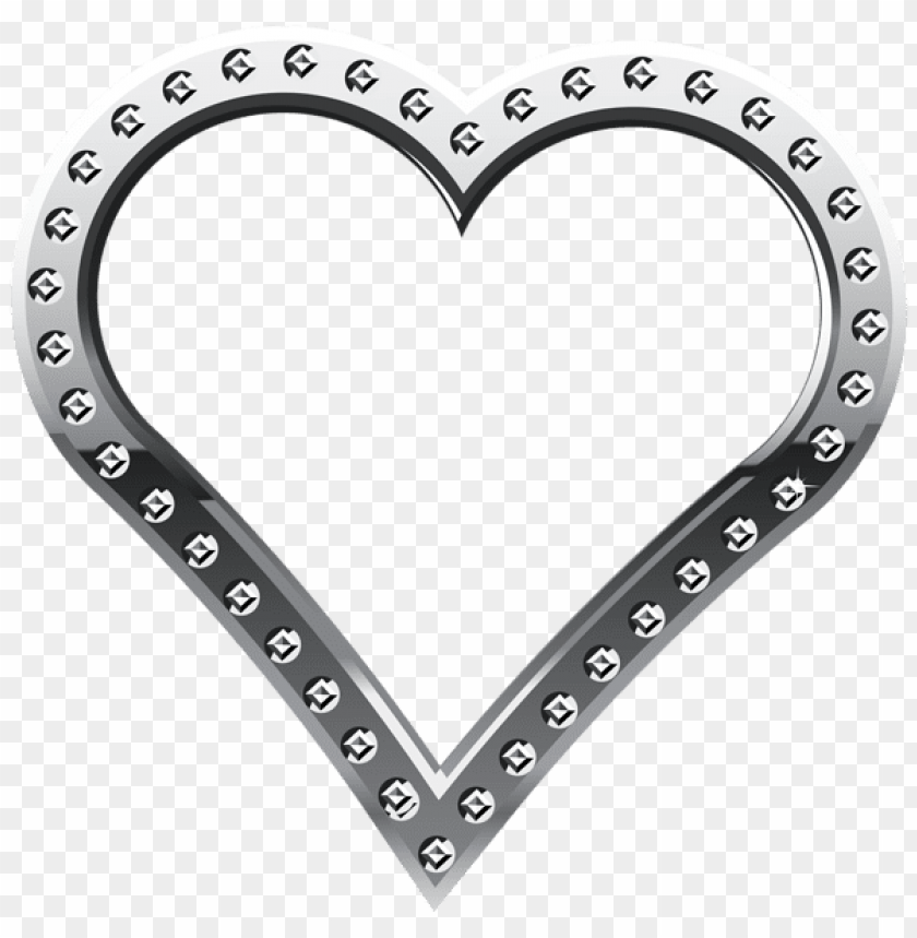 heart border silver