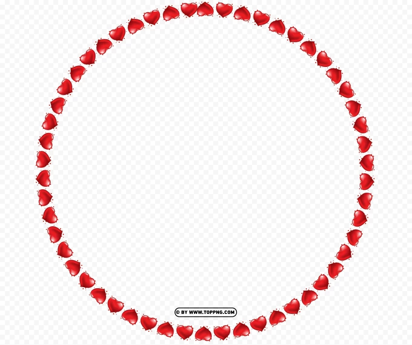 Heart Border Valentines Frame Hd PNG Transparent Background