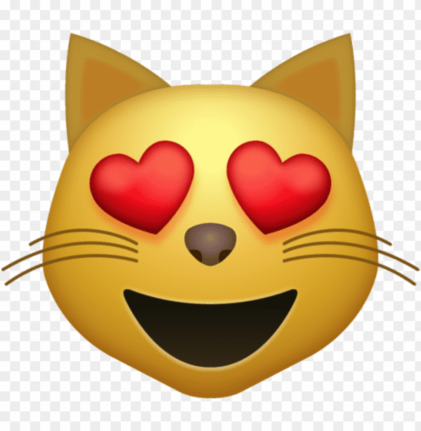 heart, eyes, emoji, cat, png