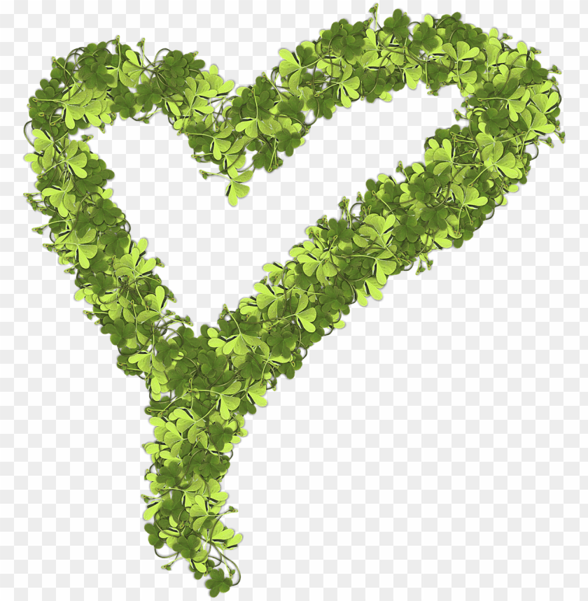 people, heart outline, heart made of shamrocks, 