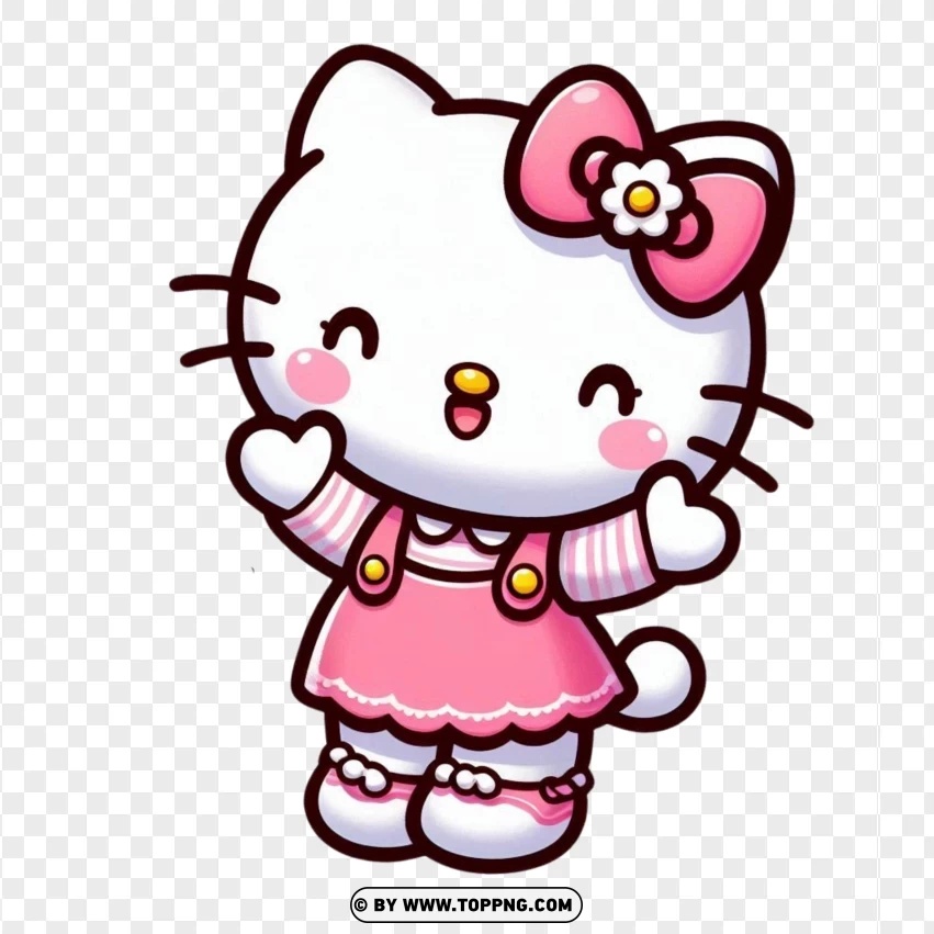 Hello Kitty, Kitty  character,happy,Cartoon ,  Illustration ,  Isolated,  Disney