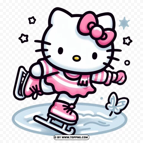 Hello Kitty PNG, Hello Kitty Transparent, Hello Kitty  PNG free,Hello Kitty Ice Skating ,Hello Kitty Skating ,Hello Kitty, cartoon Hello Kitty