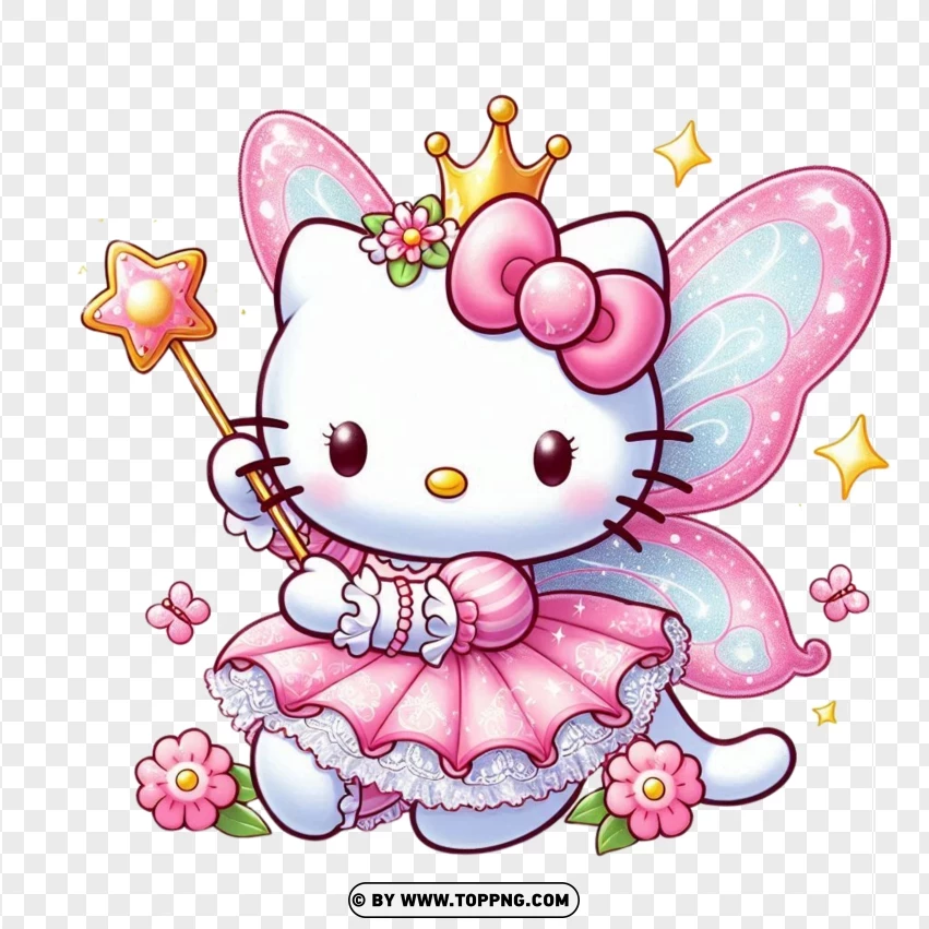 Hello Kitty,  Kitty character,Fairy,Cartoon ,  Illustration ,  Isolated,  Disney