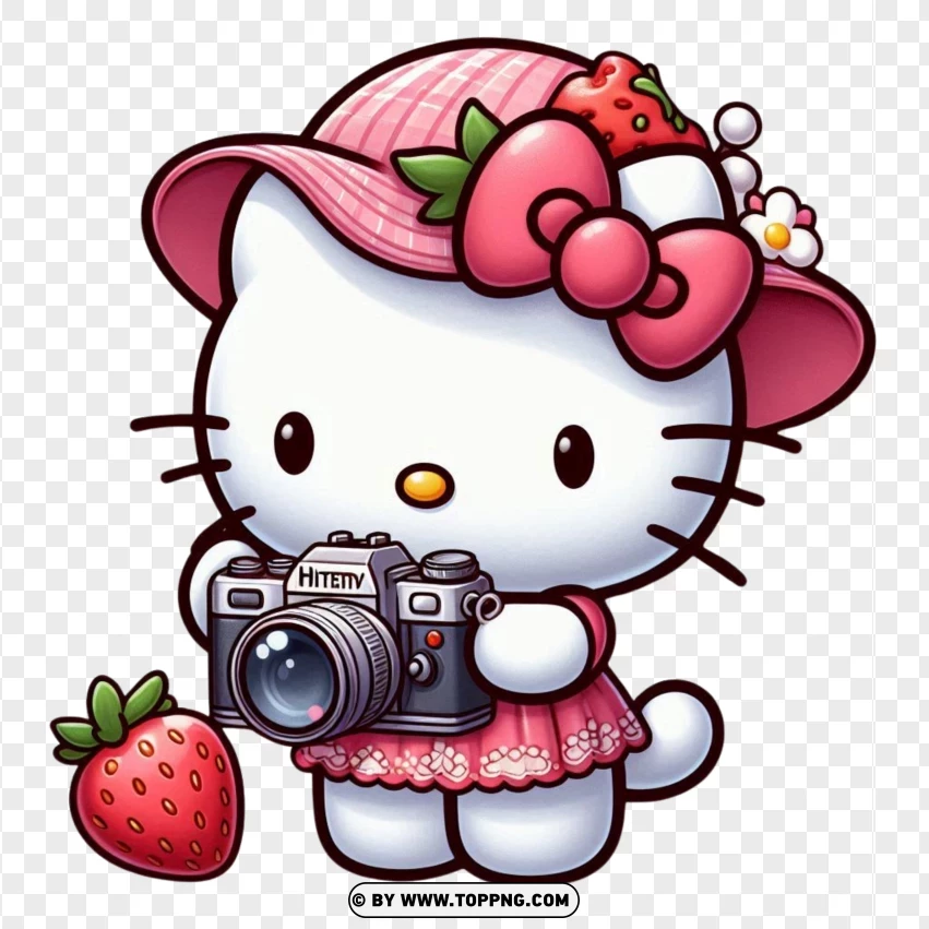 Hello Kitty,   Kitty character, Camera,Cartoon ,   Illustration ,   Isolated,   Disney