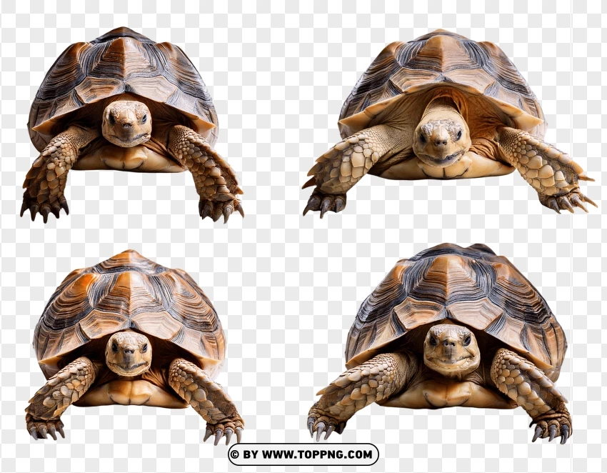 Group Of Hermanns Tortoises Crawling PNG Transparent Background