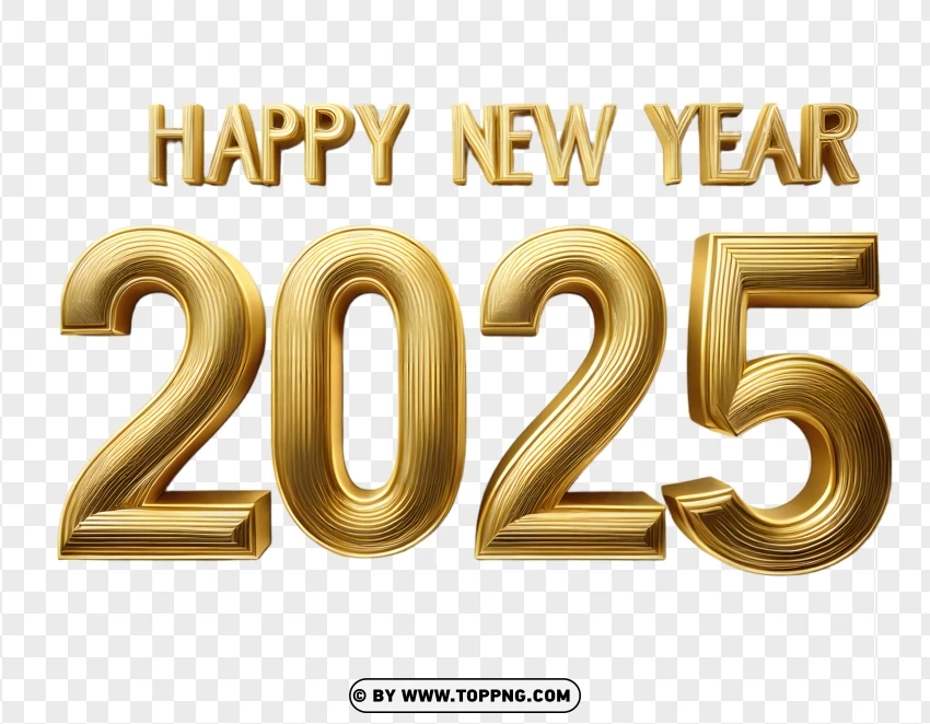 High-quality 2025 Happy New Year Free Download PNG Transparent Background