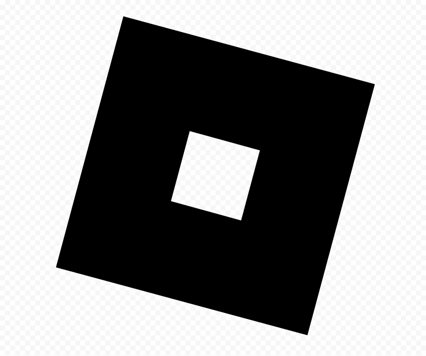 High Quality Roblox Black Symbol Logo Sign Icon PNG Transparent Background