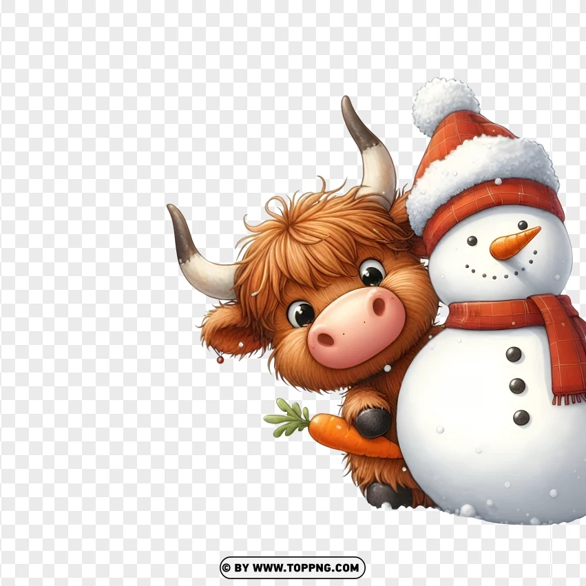 Highland Cow,   Funny Animal,  christmas,Silly ,   A Whimsical ,   Playful ,   Joyful 