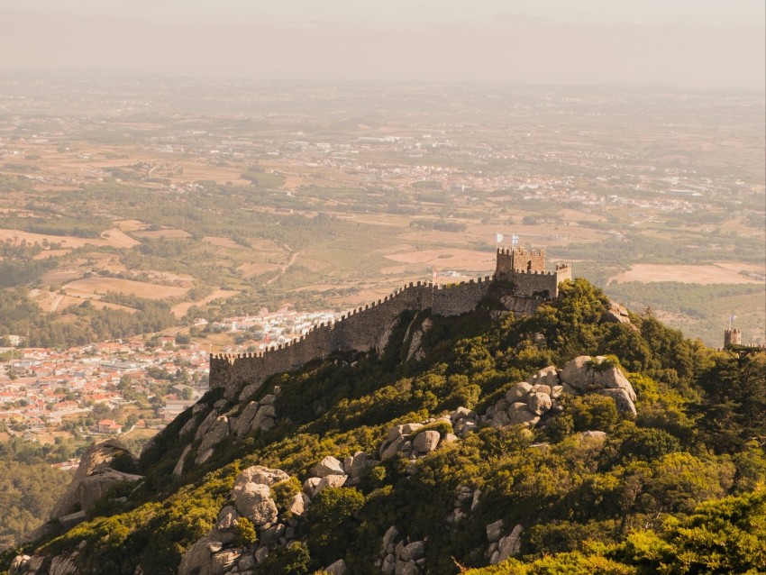 hill, fortress, old, height, city, overview