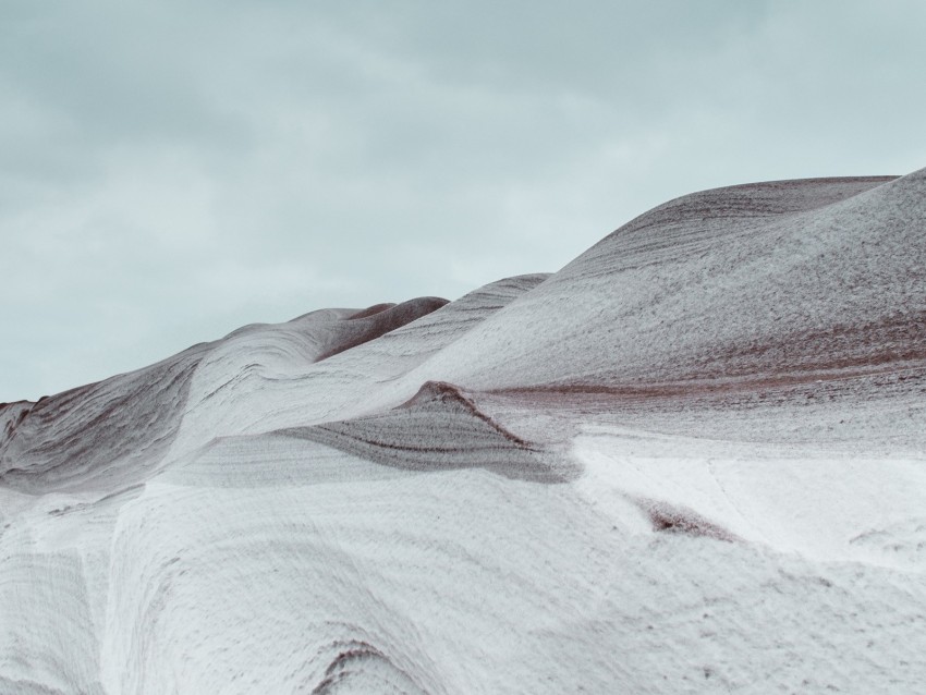 hill, snowdrift, loose, wavy, hilly, gray