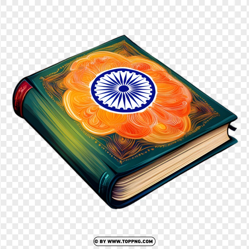 Hindi Diwas Vibrant Emblem Book PNG Transparent Background