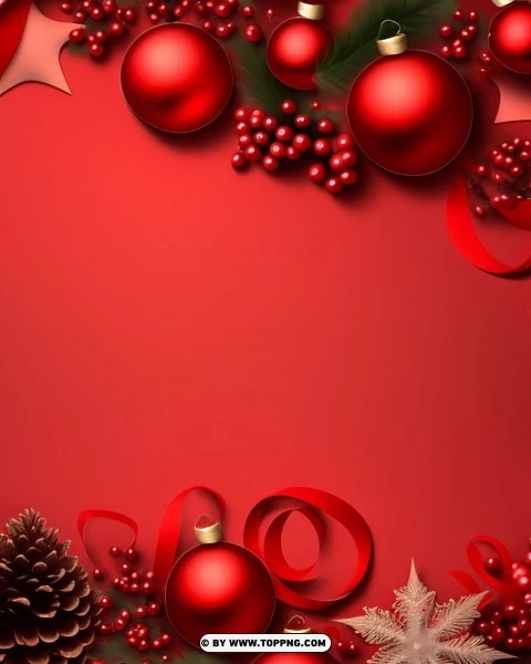 Holiday-themed Dark Red Banner PNG Transparent Background